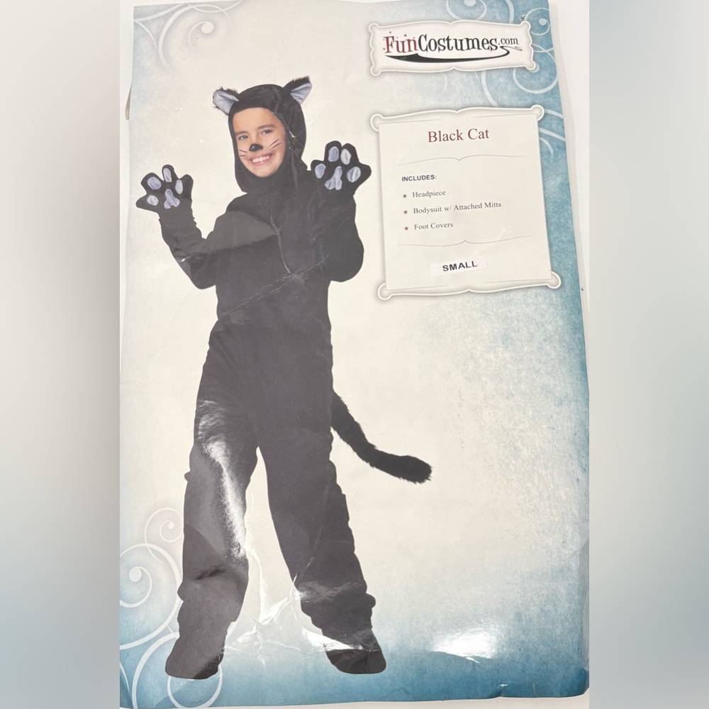 Black Cat/Kitten Costume; Kids Size Small